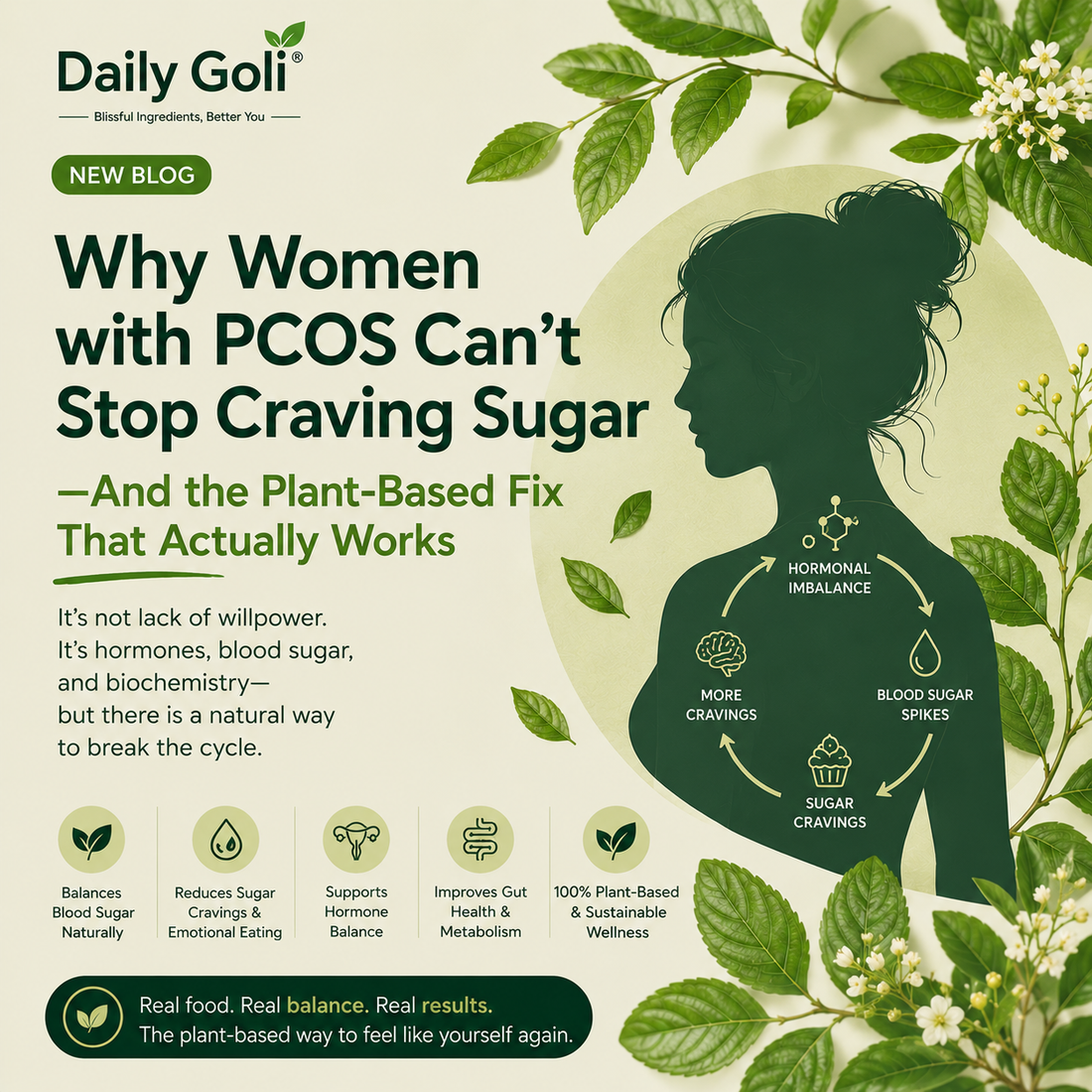 Why Women with PCOS Can't Stop Craving Sugar — And the Plant-Based Fix That Actually Works