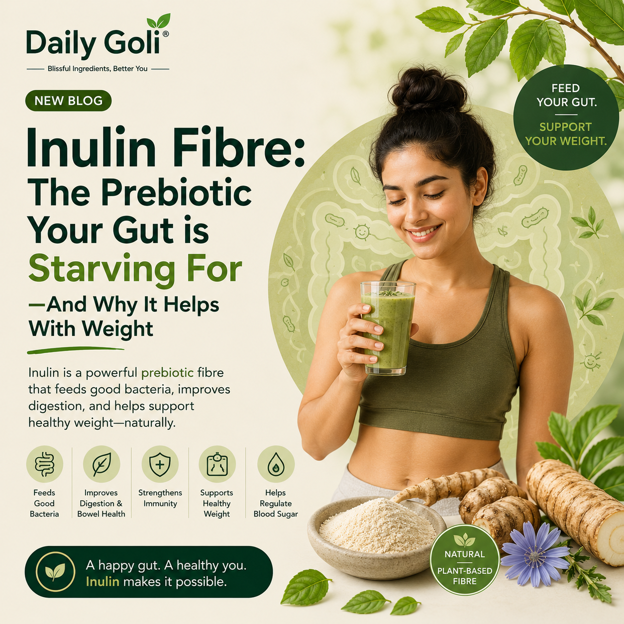 Inulin Fibre: The Prebiotic Your Gut Is Starving For (And Why It Helps With Weight)
