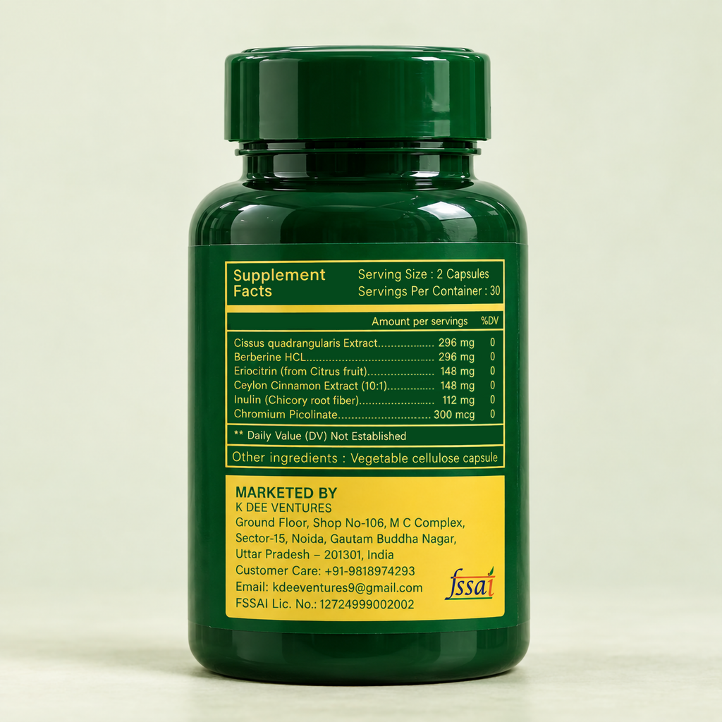 MB-360 GLP-1 Natural Metabolism Booster | Supports Weight Management, Fat Loss & Sugar Control | Plant-Based Appetite Suppressant for Men & Women | 60 Veg Capsules | 1 Month Supply