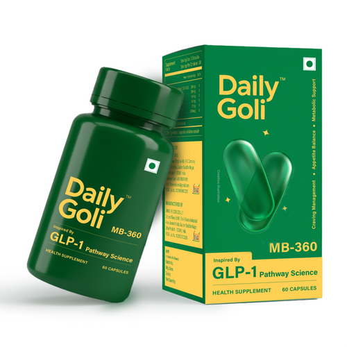 MB-360 GLP-1 Natural Metabolism Booster | Supports Weight Management, Fat Loss & Sugar Control | Plant-Based Appetite Suppressant for Men & Women | 60 Veg Capsules | 1 Month Supply